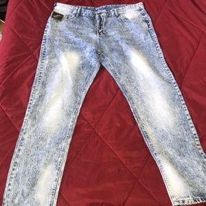 Medium wash blue jeans